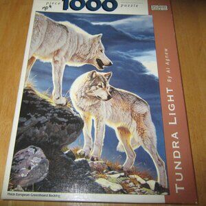 Tundra Light Wolves Puzzle 1000 Piece Spilsbury VTG